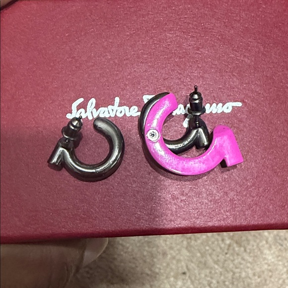 Salvatore Ferragamo Pink and Silver Earrings - Picture 3 of 6